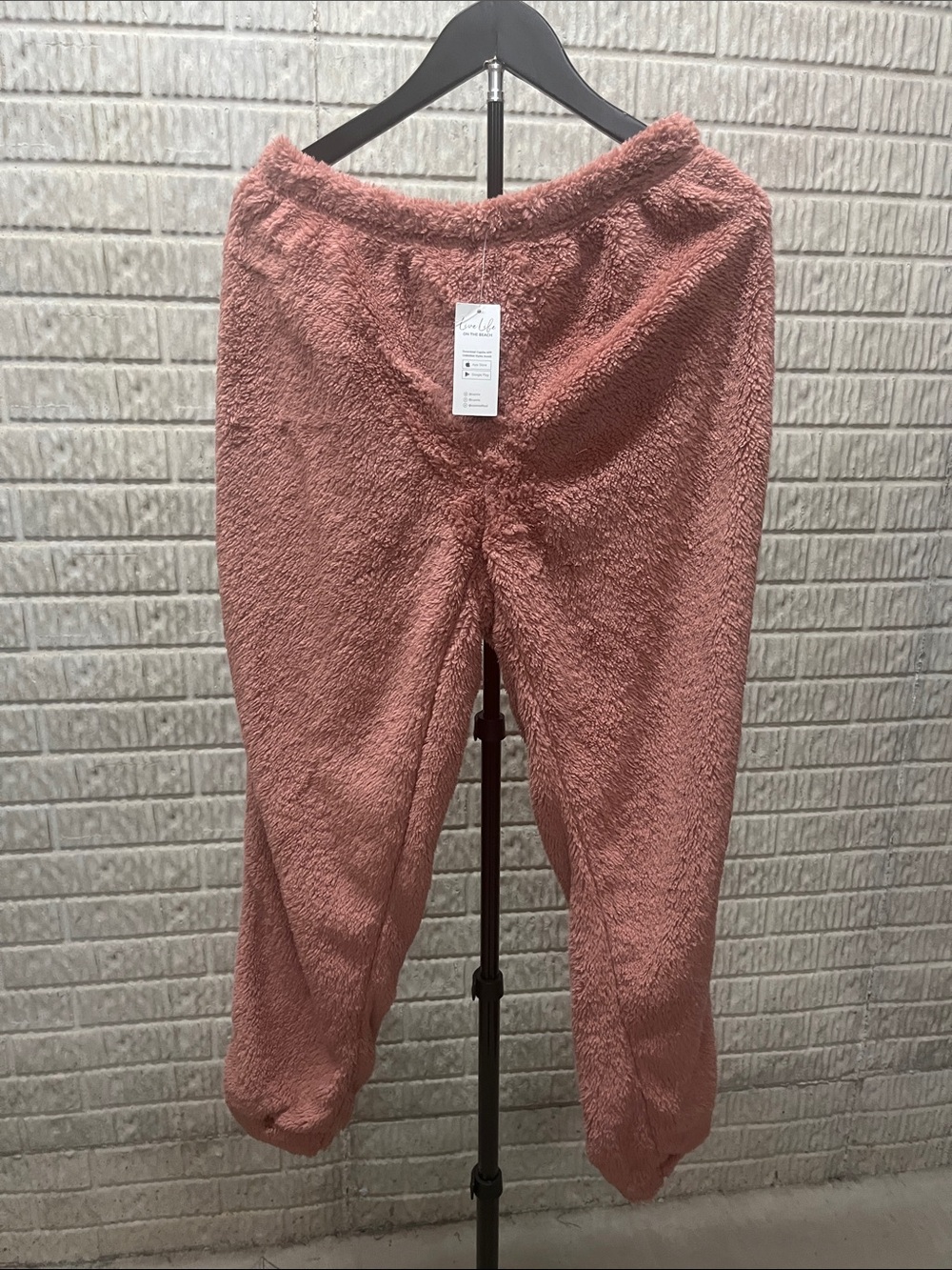 Cupshe Plush Fleece Joggers - Rose